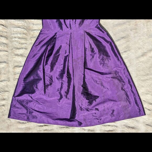 GORGEOUS Vintage Alfred Sung Peau De Soie Prom Fit & Flare Dress, Size 4 - Picture 9 of 11